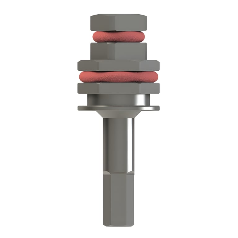 Bhi Implants Stainless Steel Ratchet Hex Driver 2.42mm Adapter, Internal Hex, 18.5mm, 1/Pk