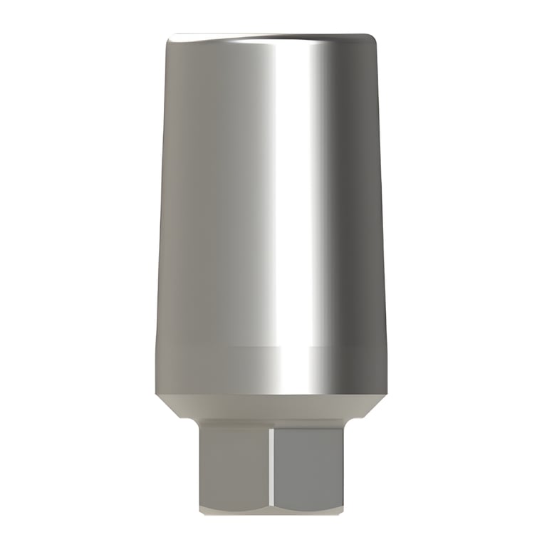 Bhi Implants Straight Titanium Abutment w/Screw, Internal Hex, 3.85 Slim, 8mm, 1/Pk. Made