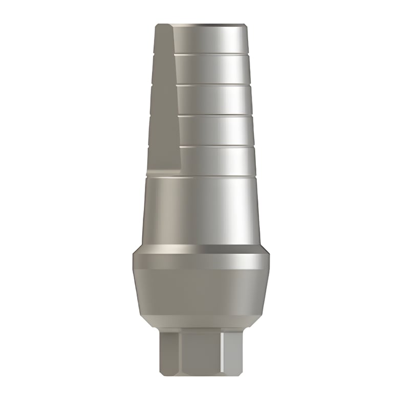 Bhi Implants Straight Titanium Shoulder Abutment w/Screw, Internal Hex, 9.5mm, 2mm Collar, 1/Pk