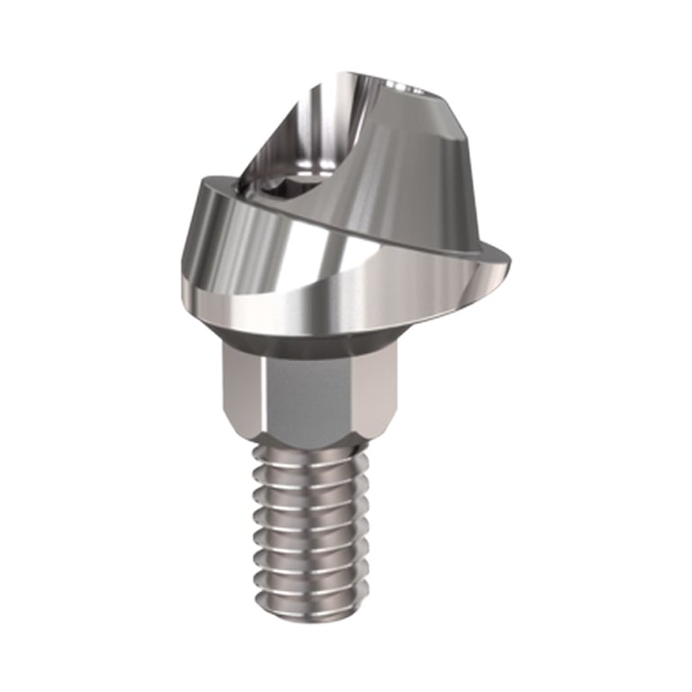 Bhi Implants 17° Angular Multi Unit Titanium Abutment, Collar Height 2 mm for Internal Hex Dental