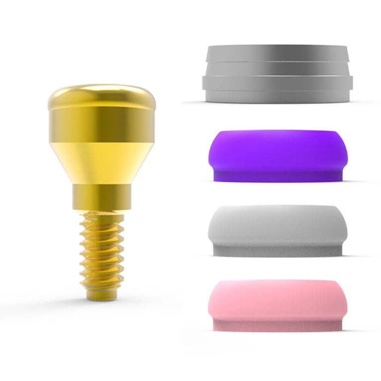 Bhi Implants OT Equator Set for Internal Hex Dental Implants, 2mm, 7/Pk. Internal Hex System