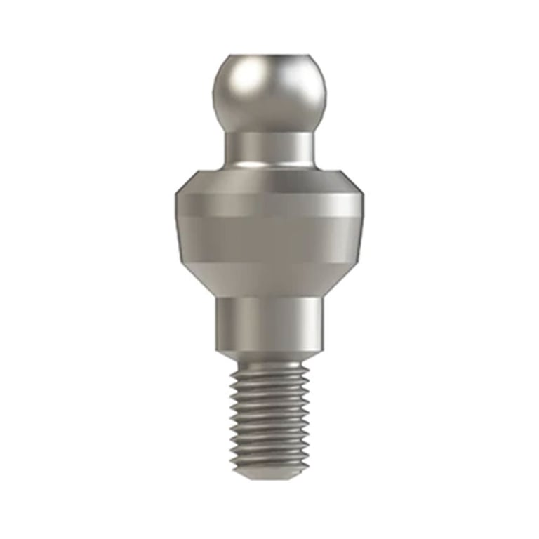 Bhi Implants Straight Titanium Ball Attachment for Internal Hex Dental Implant, H1, 1/Pk
