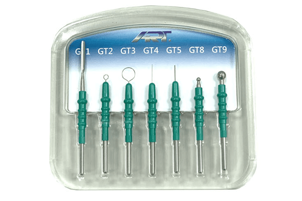 ART Electron ART Electrodes GREEN Set of 7 Pieces: GT1, GT2, GT3, GT4, GT5, GT8, and GT9m, For use