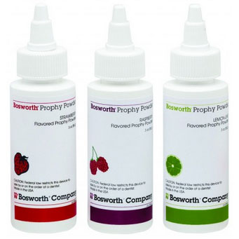 Bosworth Prophy Powder - Tri-Pack: 3 oz. each Lemon-Lime, Raspberry and Strawberry. Assorted