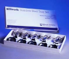 Bosworth #8 - Edentulous Solid Lower Full-Arch Stainless Steel Impression Tray