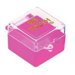 My Tooth Boxes for Children's Teeth - Pink 100/Pk. Square 1.375" (2.9cm)