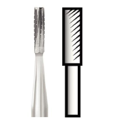 House Brand FG #558 straight fissure crosscut Carbide Bur, clinic pack of 100 burs. (No Label)