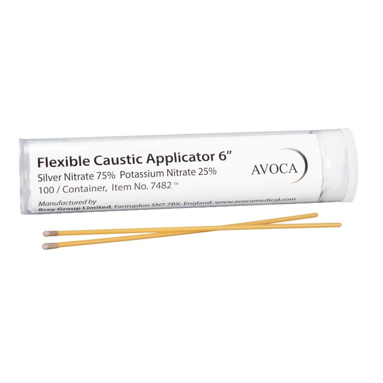 Avoca 6" Silver Nitrate Flexible Applicators, 100/Pk. Contains: 75% silver nitrate and 25%