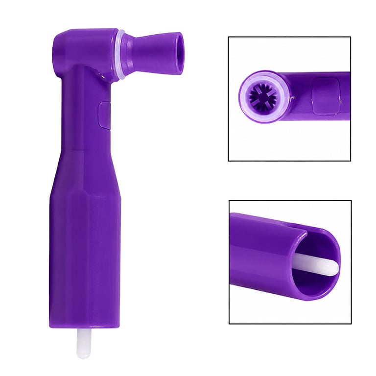 Britedent Disposable Plastic Premium Prophy Angles, Soft Cup, Purple, 500/Pk. Features polishing