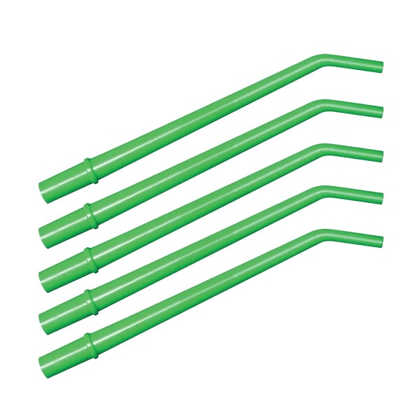 Britedent 1/4" Diameter Green Large Surgical Aspirating Tips 25/Bag. Fits 11mm suction holders