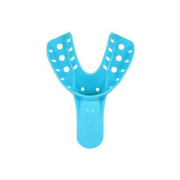 Britedent Light Blue Disposable Impression Trays #6, Small Lower, 12/Pk. Design of anatomy, smooth