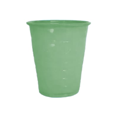 Britedent Green 5 oz. Plastic Cups 1000/Case. Disposable Drinking Cups with ribbed side-walls