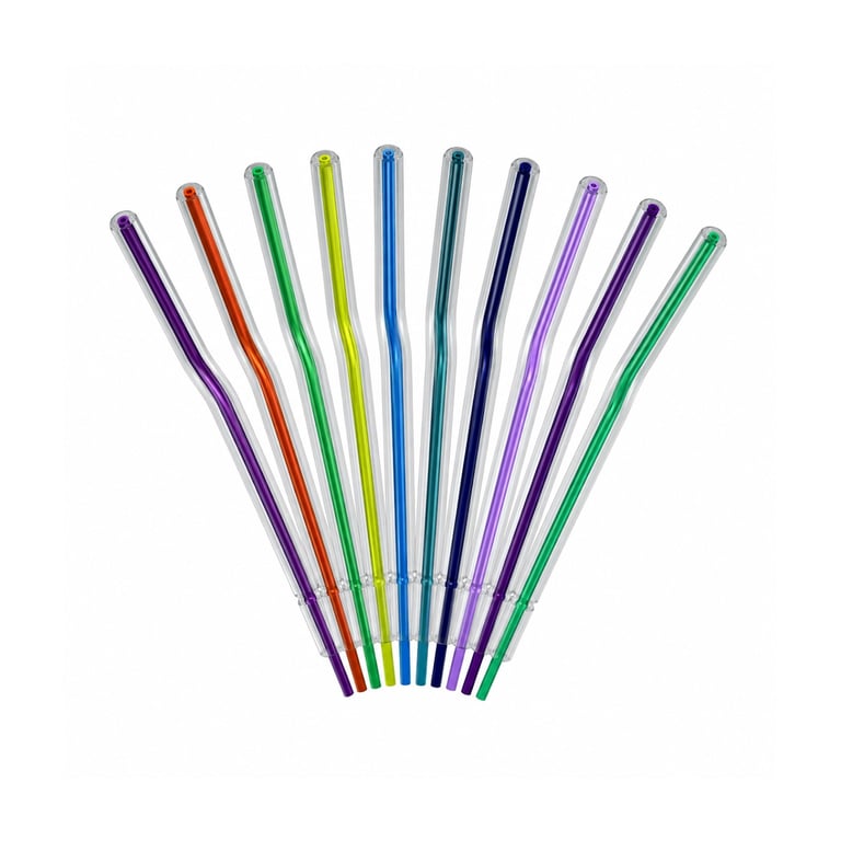 Britedent 3-Way Air/Water Syringe Tips, Disposable, Assorted Colors, 250/Pk. Designed for use