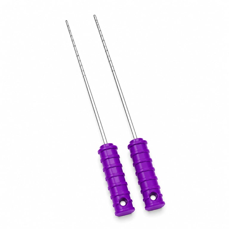 Britedent 21mm Barbed Broaches, Size 0, Purple, 10/Pk. Designed for endodontic procedures