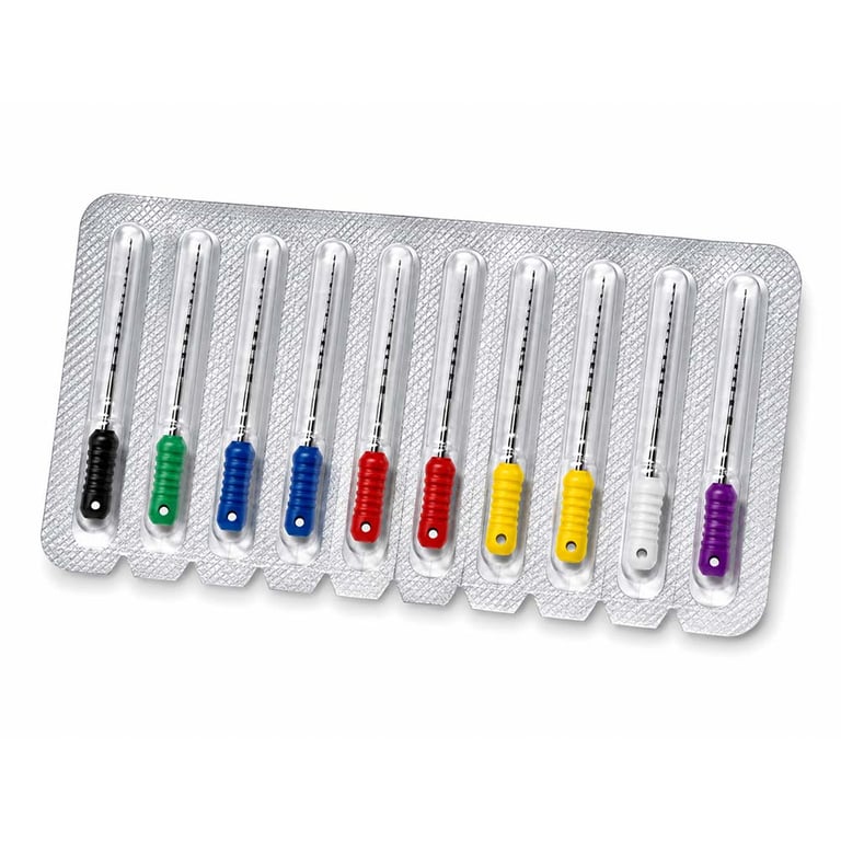 Britedent 21mm Barbed Broaches, Assorted, 10/Pk. Designed for endodontic procedures (B21-XXXXFC)