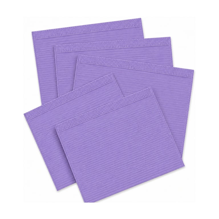 Britedent 13" x 18" 3-Ply Dental Bibs, Lavender, 500/Pk. For patients setup and chairside procedure