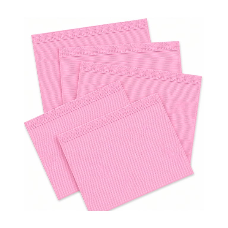 Britedent 13" x 18" 3-Ply Dental Bibs, Pink, 500/Pk. For patient setup and chairside procedure