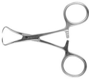 Brite Sources 3.5" Backhaus Towel Clamp, Single Instrument. The clamp fixes drapes to the skin