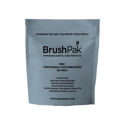 BrushPak Mini-Disposable Toothbrushes, 10 cm, 90 Brushes/ PK. These brushes are designed