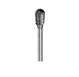 Abbott-Robinson Pear, 1/4" Head, 1/8" Shank Dual Cut Tungsten Carbide Lathe Bur, Regular Cut