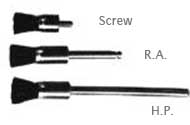 Abbott-Robinson Bristle Porte Polishers Brushes in a Porte Head Design HP Shank, Package of 12