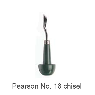 Buffalo Dental Pearson No. 16 Chisel. Sharp, precision hand chisel for accurate trimming use