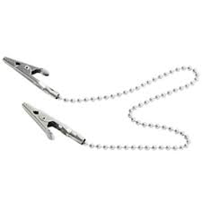 Buffalo Dental Napkin Holders - 10.25 inch Nickel-plated with strong Metal Chains and alligator