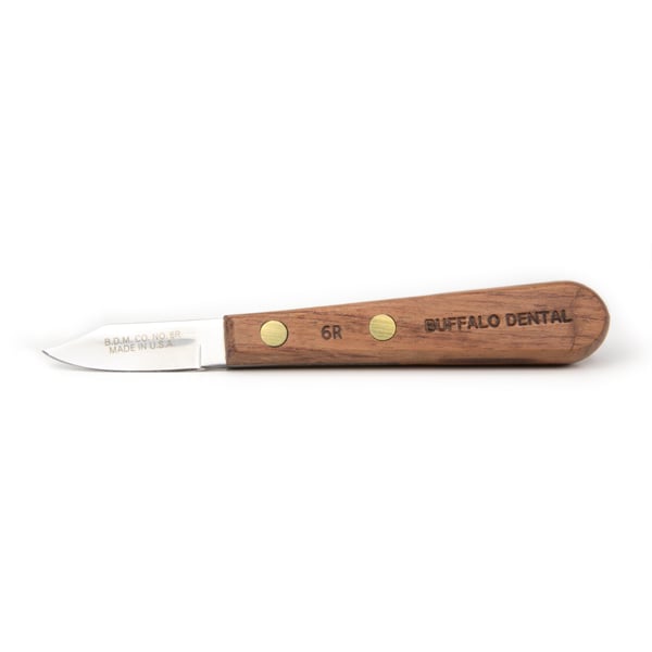 Buffalo Dental #6R (1.5" curved blade) knife with rosewood handle