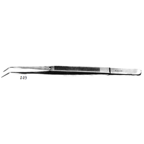 BUFF-TUFF # 49 pliers, Serrated, tweezer-type cotton and dressing pliers. Stainless steel