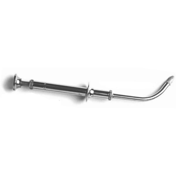 Buffalo Dental #2 regular size plunger-type amalgam carrier with steel tip. Stainless steel