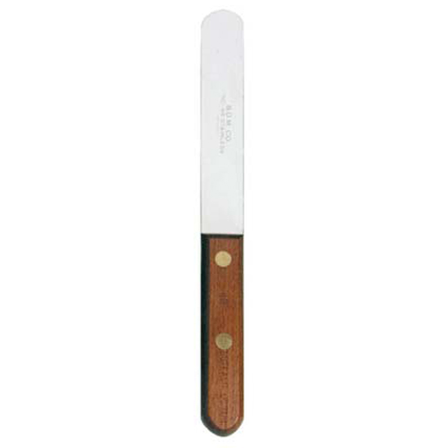 Buffalo Dental #4R Stainless Steel Spatula with 4-1/4" Rigid Blade and Rosewood handle, for stone