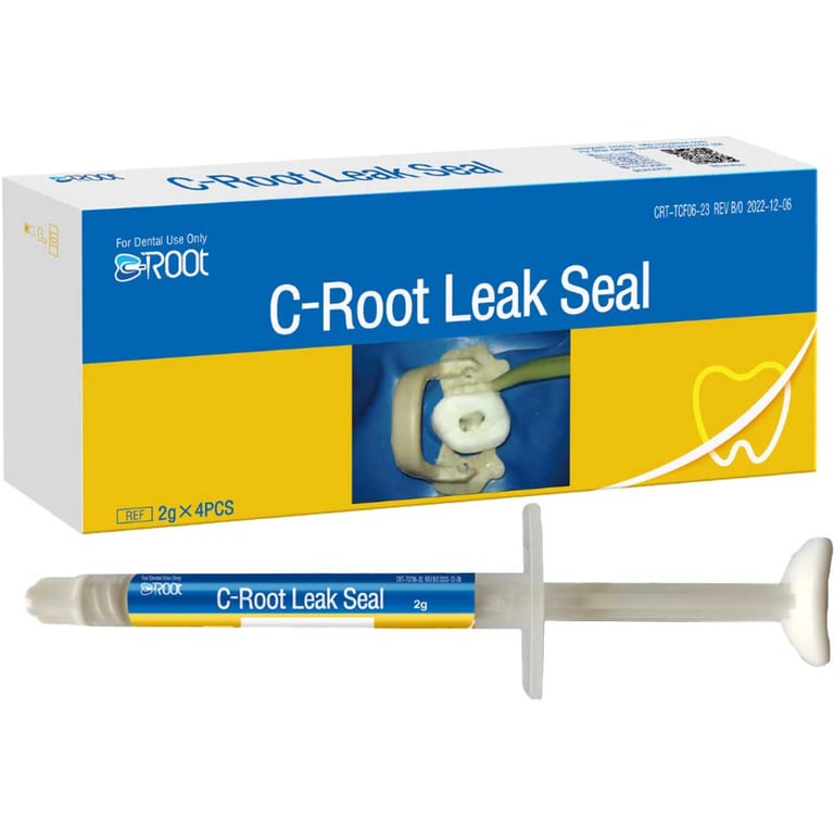 C-Root Leak Seal, 4 x 2g Syringe. This sealer is applied into the rubber dam gap to ensure an