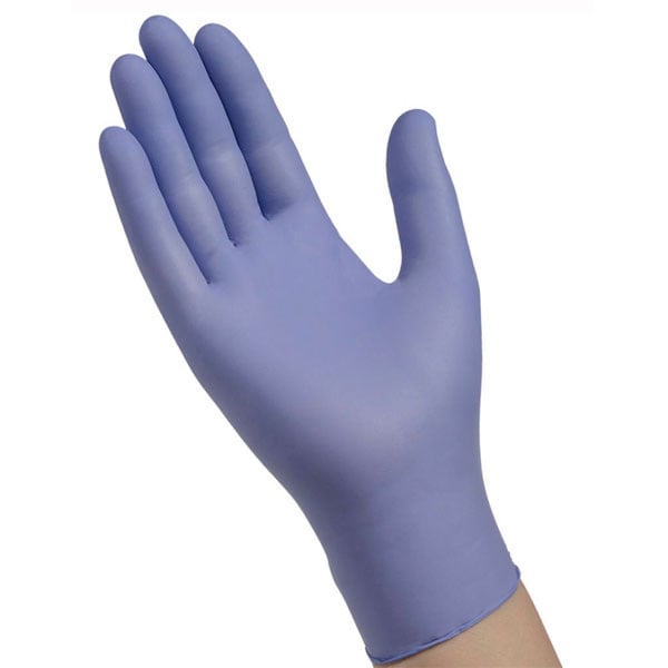 Flexal Nitrile Exam Gloves LARGE Powder-free, Non-sterile 200/Box. Textured fingertips, Cornflower