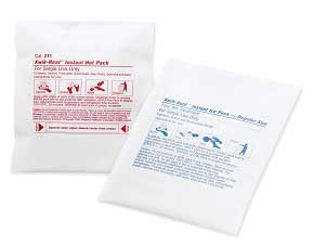 Jack Frost Kwik-Kold Single-Use Instant Cold Pack, Junior, 6-1/2" x 6", Box of 16 Packs
