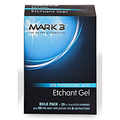 MARK3 Etchant Gel 37% Phosphoric Acid. Bulk Pack 25/bx: 25 - 1.2 mL syringes & 50 Pre-bent tips