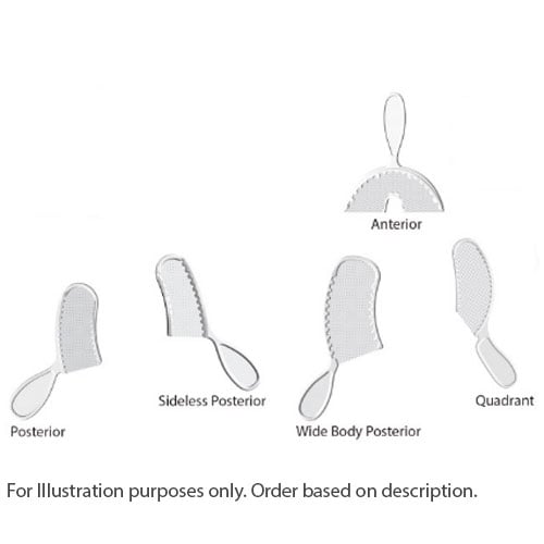 MARK3 Premium Bite Registration Tray, Wide Body Posterior. 50/pk. Disposable, rigid plastic frame