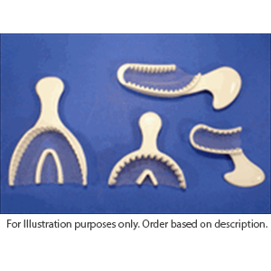 MARK3 Sideless Posterior bite registration tray, 50/bx. Disposable, rigid plastic frame, thin