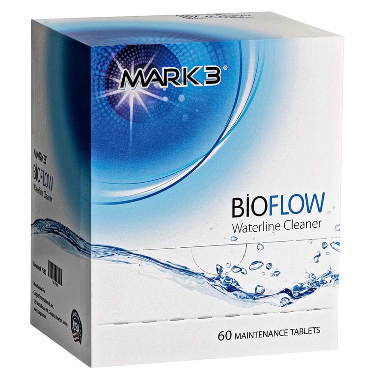 MARK3 BioFlow Waterline Cleaner Tablets, 60/Box. A safe and effective way to keep the waterlines