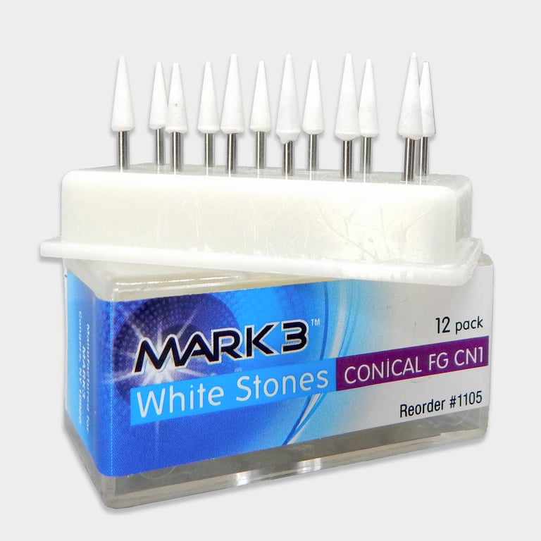MARK3 White Stones Conical FG CN1, 12/Box