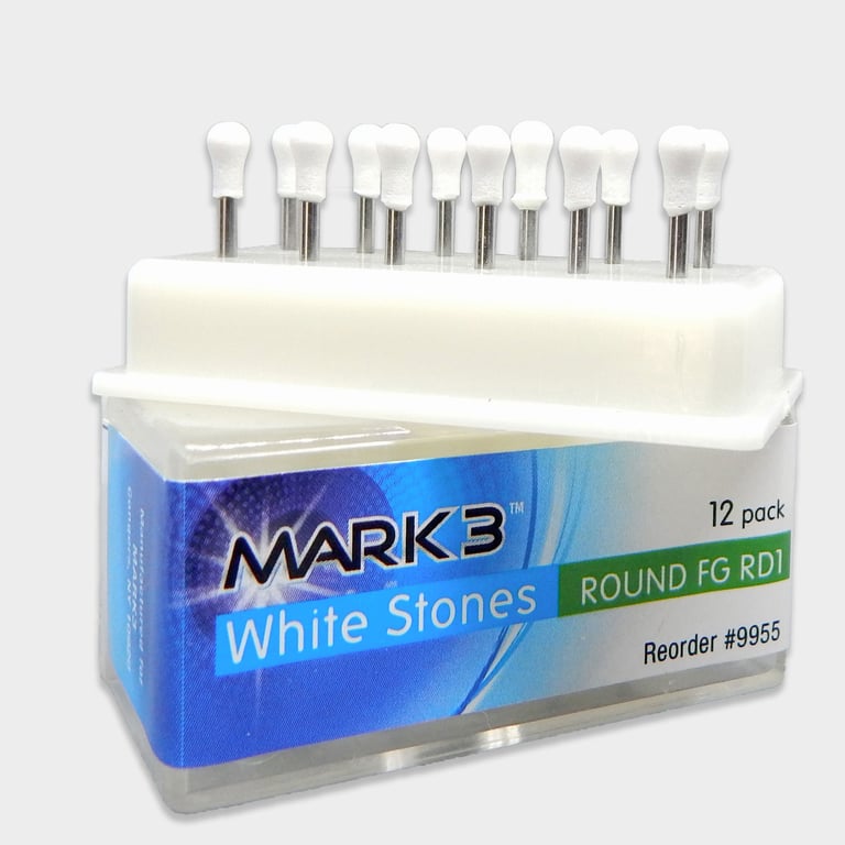 MARK3 White Stones Round FG RD1, 12/Box
