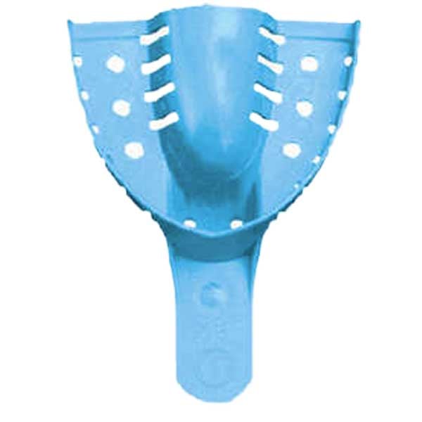 MARK3 Disposable Impression Trays #1, Upper Large, Blue, 12/Pk. Innovative design ensures material