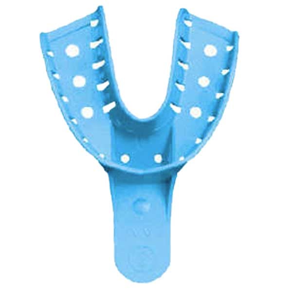 MARK3 Disposable Impression Trays #2, Lower Large, Blue, 12/Pk. Innovative design ensures material