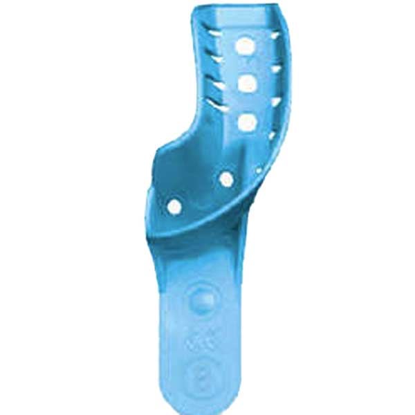 MARK3 Disposable Impression Trays #7, Upper Left, Blue, 12/Pk. Innovative design ensures material