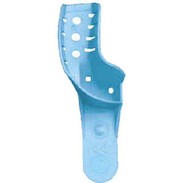 MARK3 Disposable Impression Trays #8, Upper Right, Blue, 12/Pk. Innovative design ensures material