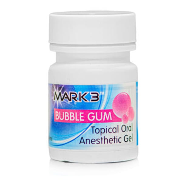 MARK3 Bubble-Gum Topical Anesthetic Gel, Benzocaine 20%, 1oz Jar, 1/Pk. Made in USA