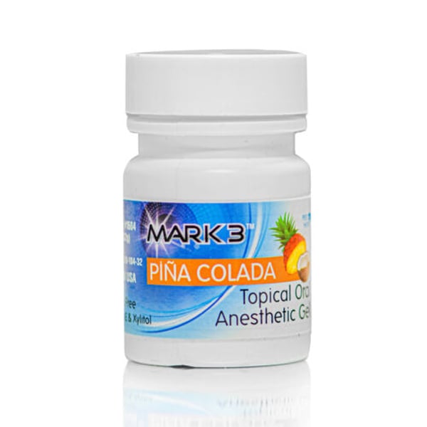 MARK3 Pina Colada Topical Anesthetic Gel, Benzocaine 20%, 1oz Jar, 1/Pk. Made in USA