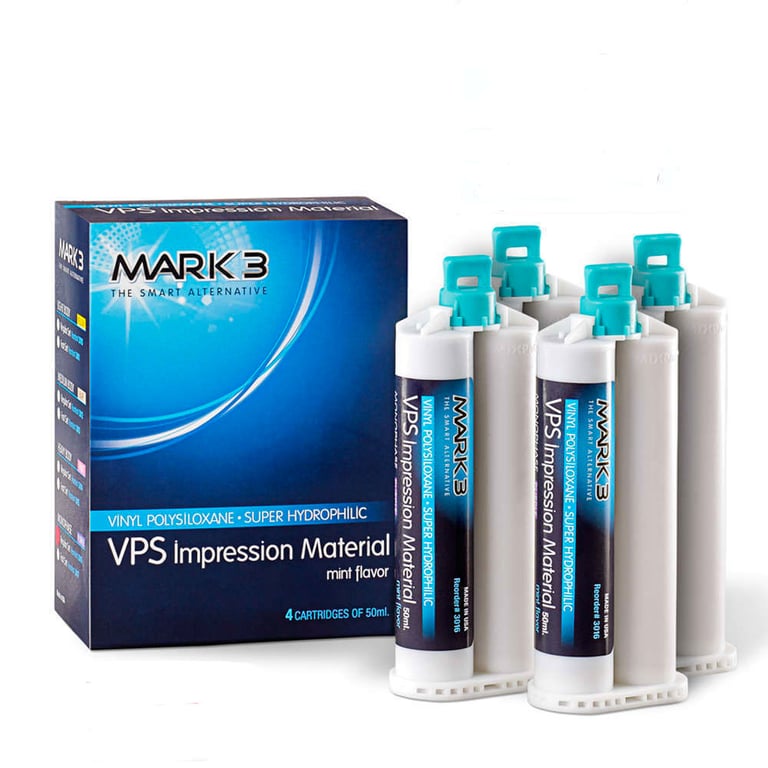 MARK3 VPS Impression Material, Light Body, Regular Set, 50ml, 4/Pk. Provides consistently reliable