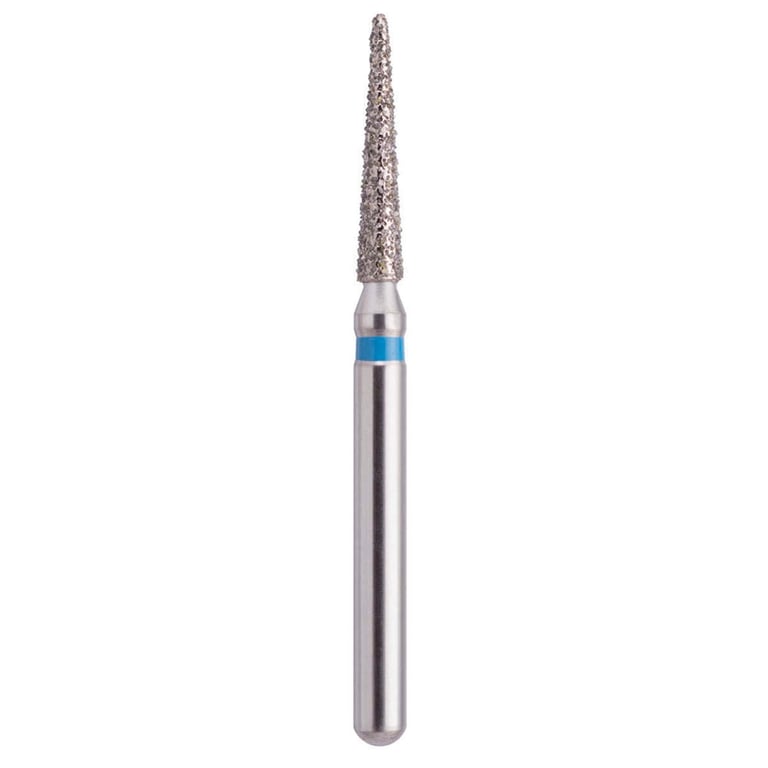 MARK3 Blue Streak FG #858.014 Medium, Pointed Cone Diamond Bur, 5/Pk. Designed for multi-use