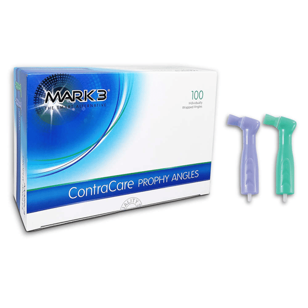 MARK3 Contra Care Disposable Prophy Angle, Firm 105-Degree, 100/Box. Allows for better access