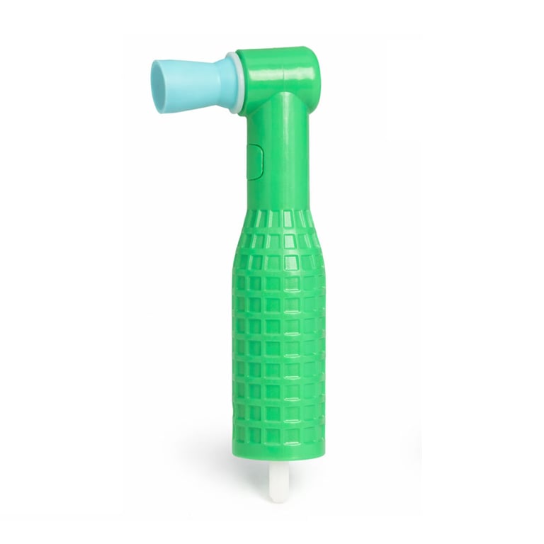 MARK3 Economy Disposable 90° Prophy Angles, Soft Green, 500/Pk. Webbed cup for maximum splatter